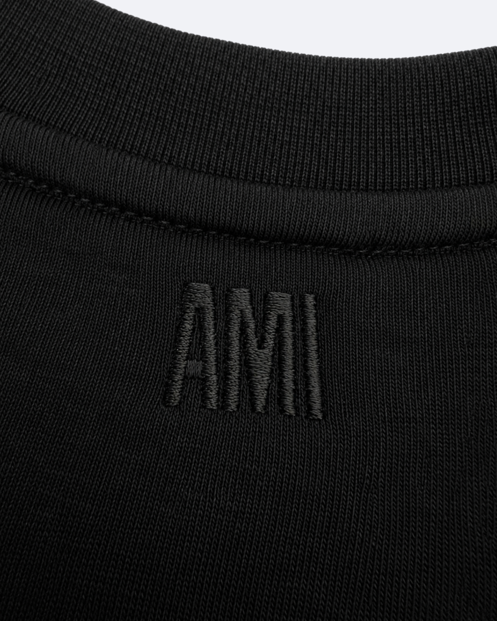 AMI - White Heart Logo Sweatshirt - Black