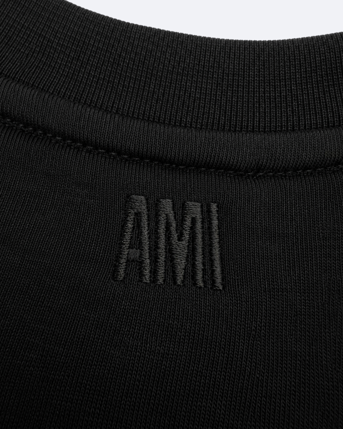AMI - White Heart Logo Sweatshirt - Black