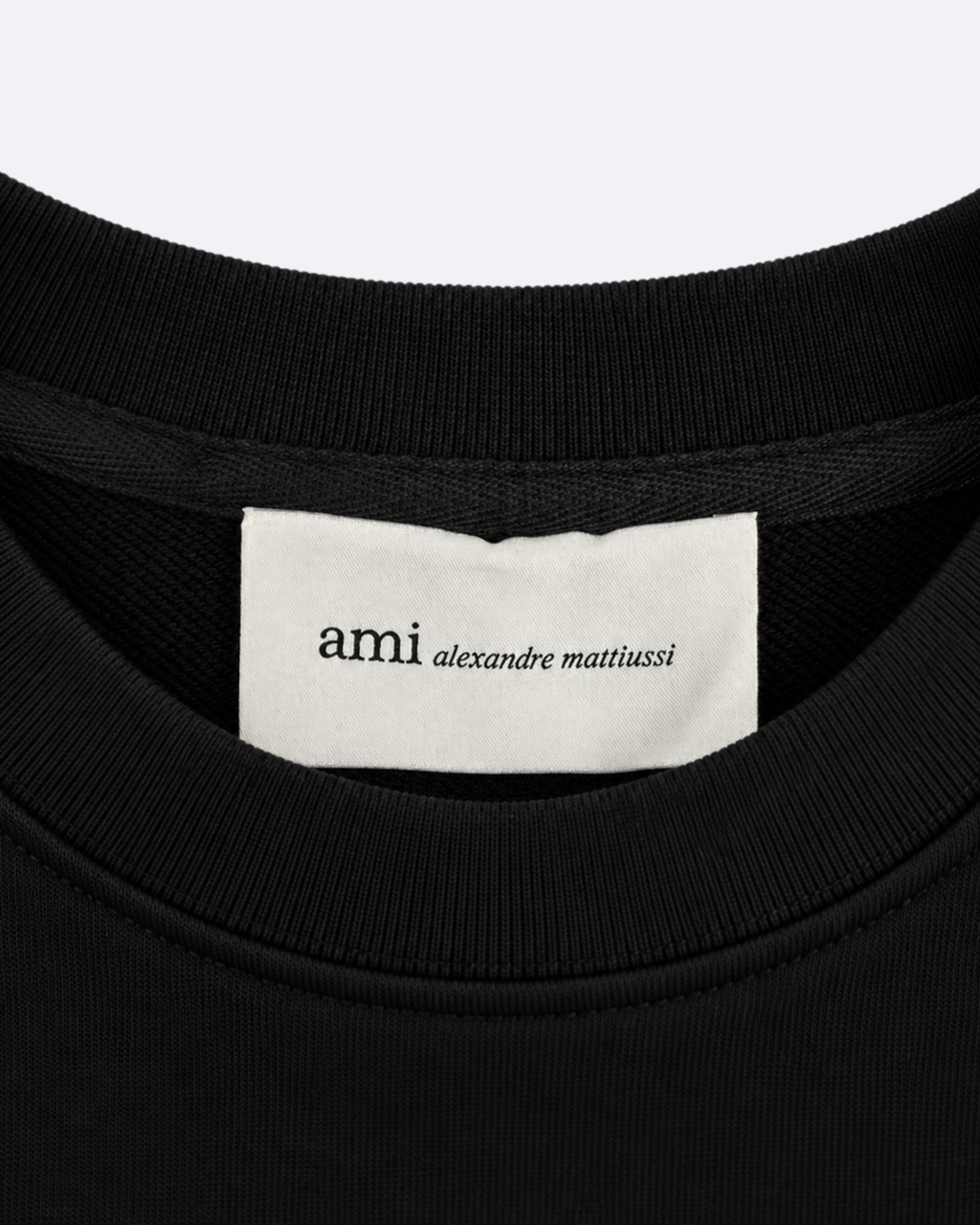 AMI - White Heart Logo Sweatshirt - Black