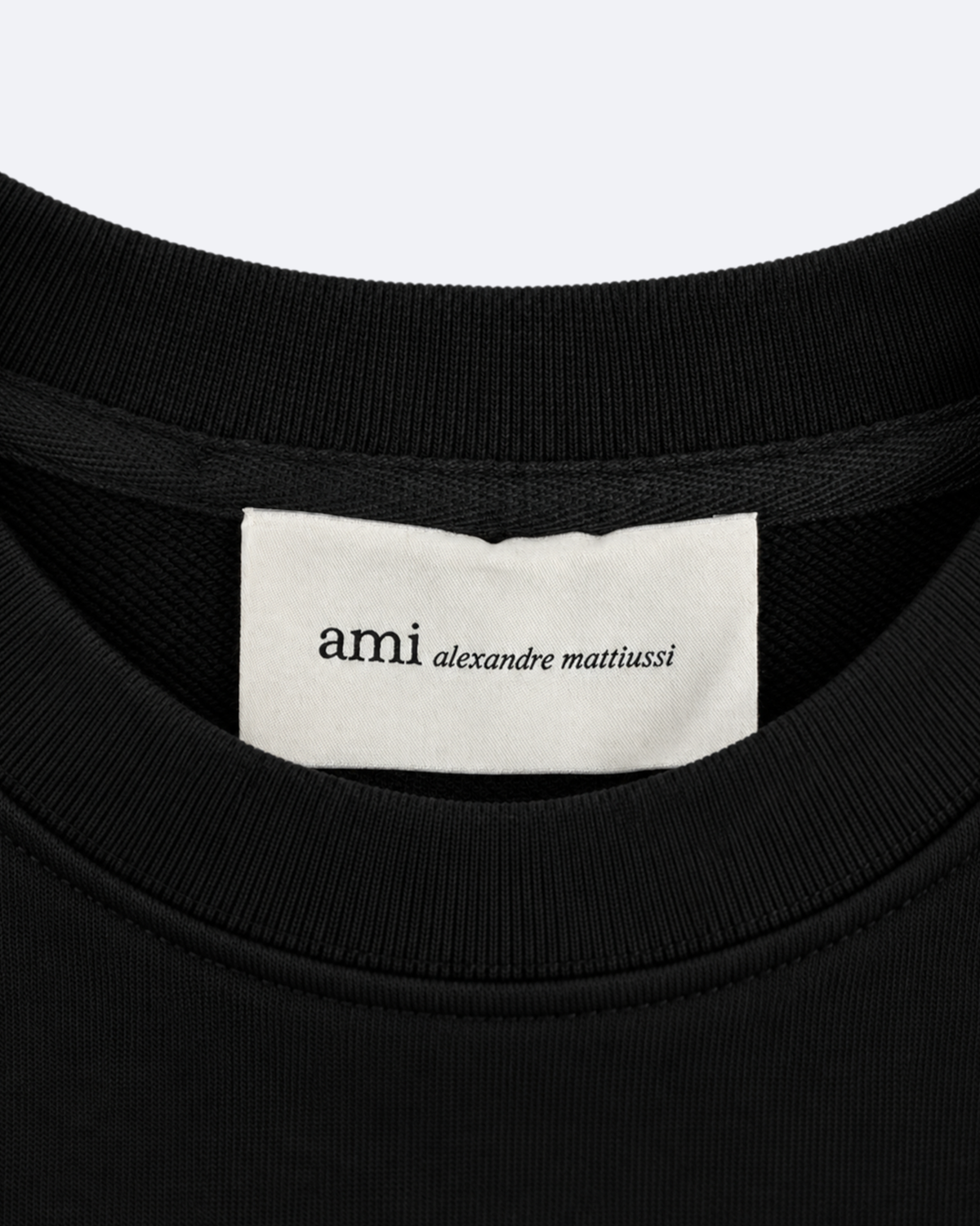 AMI - White Heart Logo Sweatshirt - Black