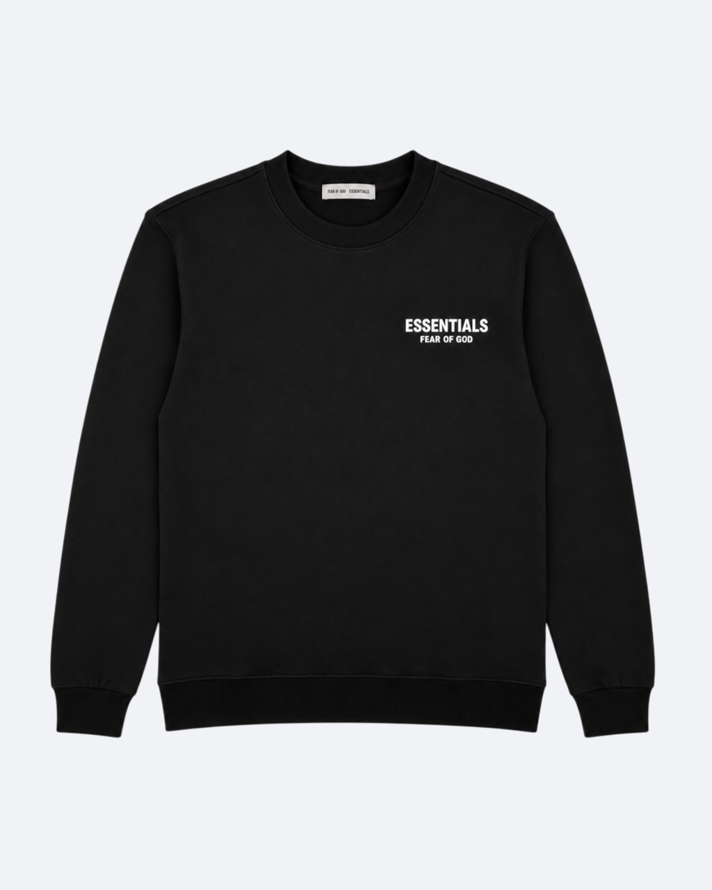 Fear of God - Essentials Rubber Logo Sweatshirt - Black