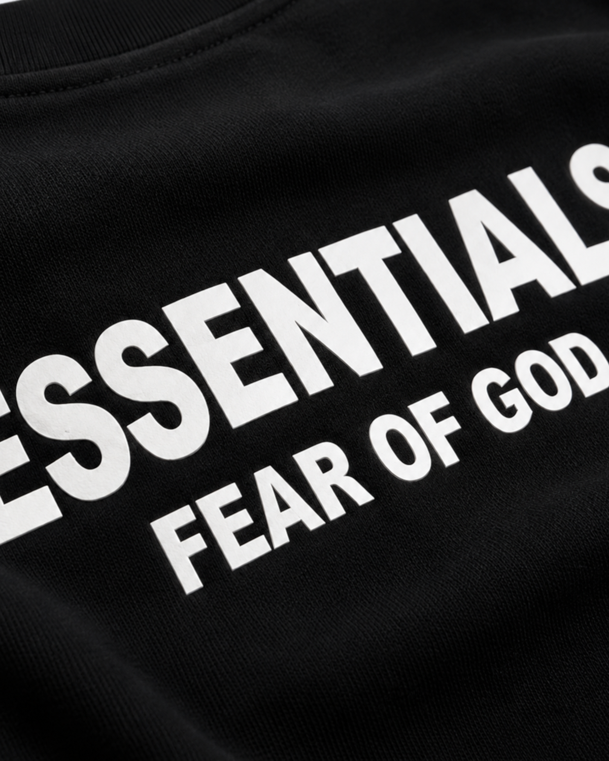 Fear of God - Essentials Rubber Logo Sweatshirt - Black