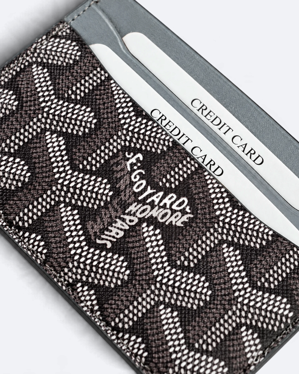Goyard - Goyardine Pattern Cardholder - Gray