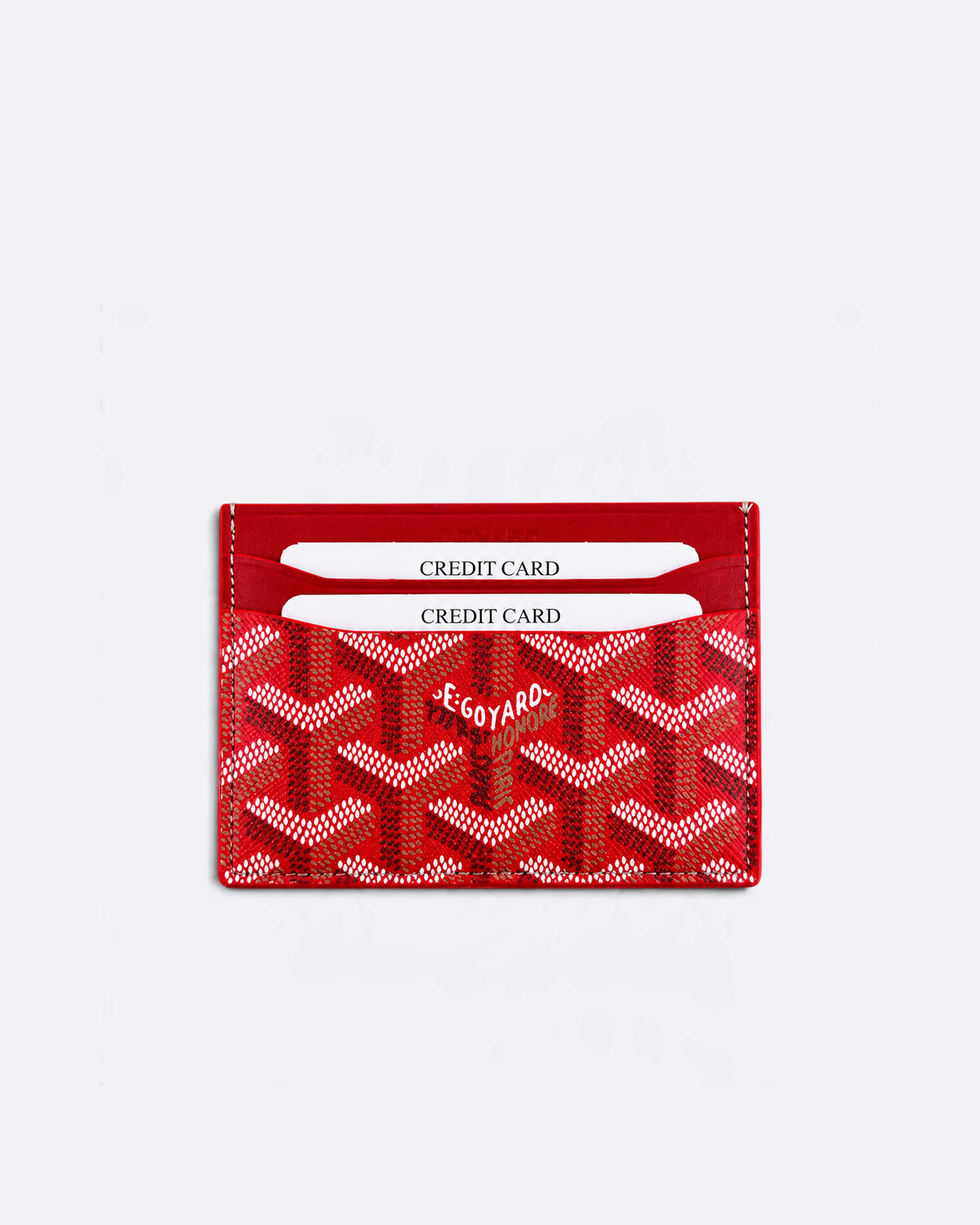 Goyard - Goyardine Pattern Cardholder - Red