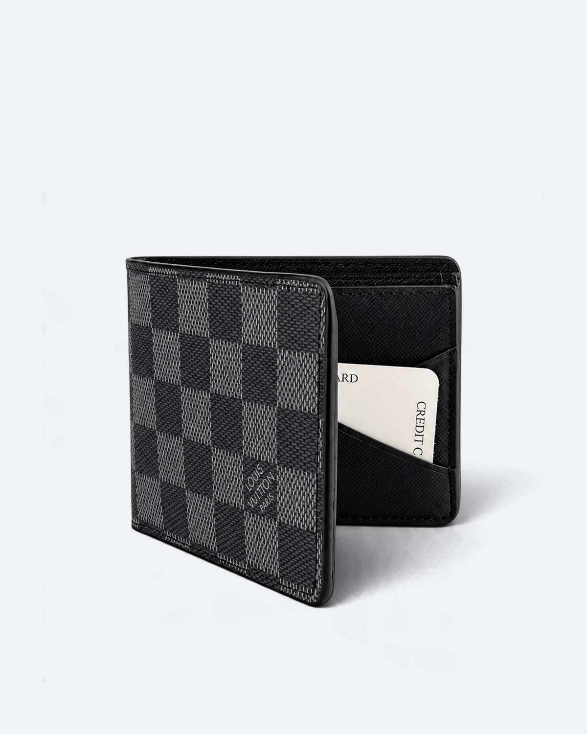 LVTN - Damier Pattern Wallet - Black