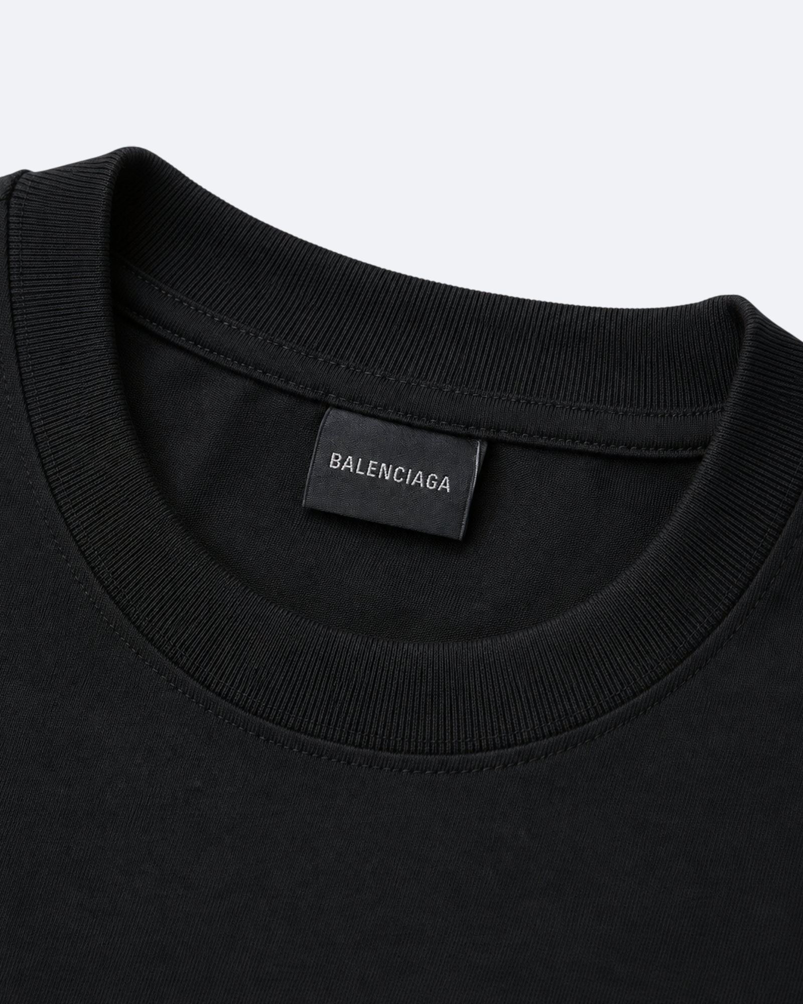 Balenciaga - Yellow Tape Logo T-Shirt - Black