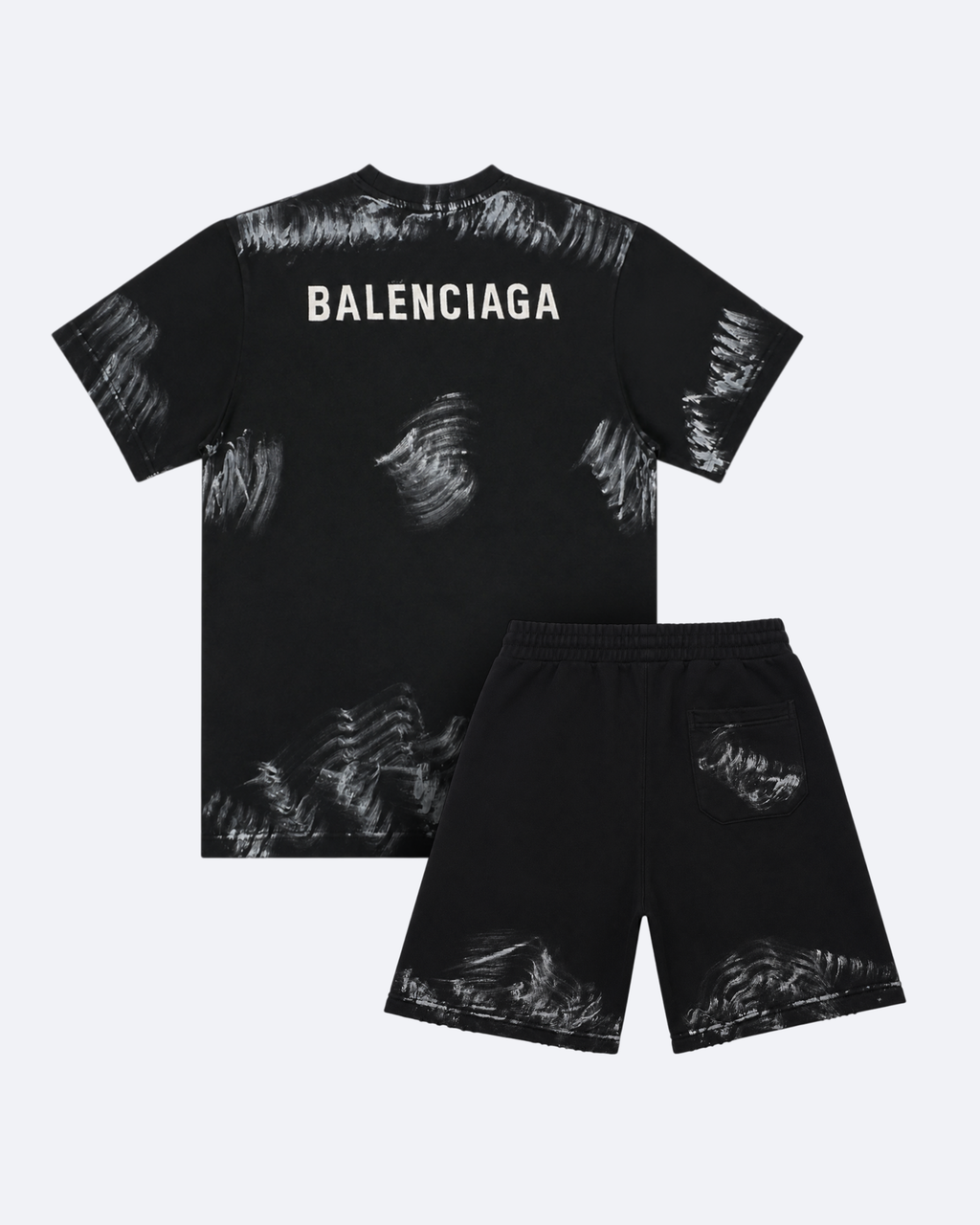 Balenciaga - Brushed Logo Summer Set - Black