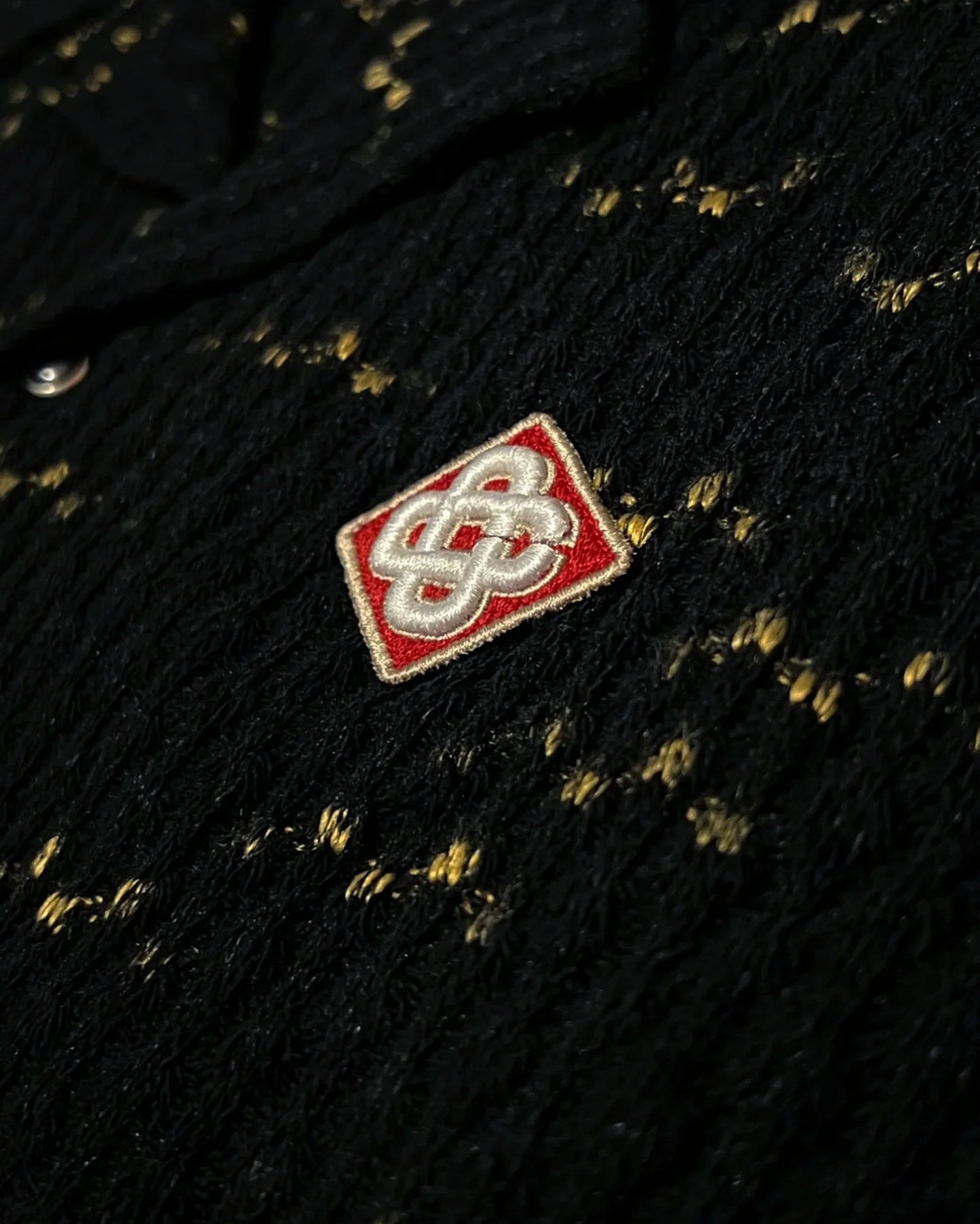 Casablanca - Logo Embroidery Knitted Summer Set - Black/Gold