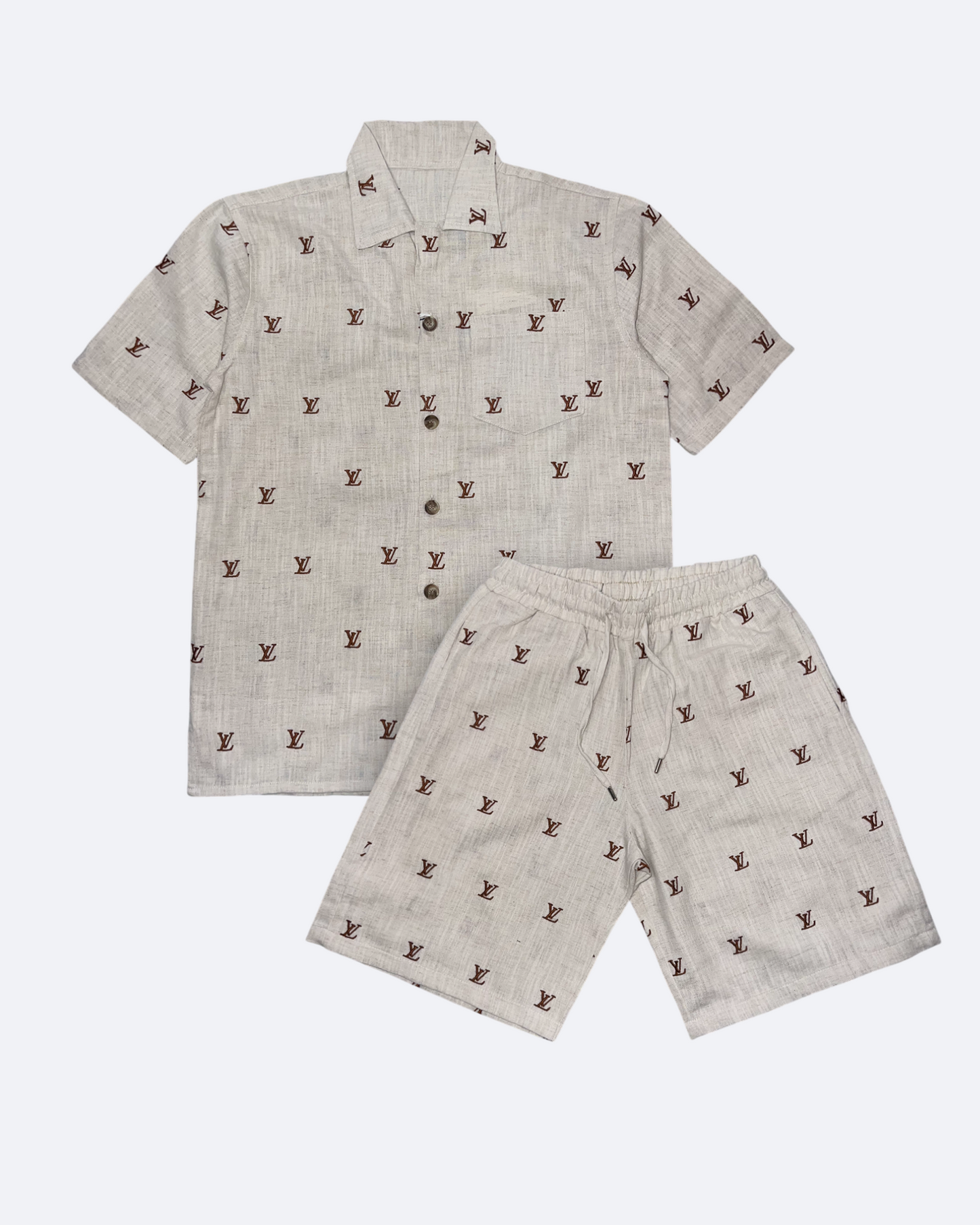 Louis Vuitton - LV Monogram Linen Set - Cream