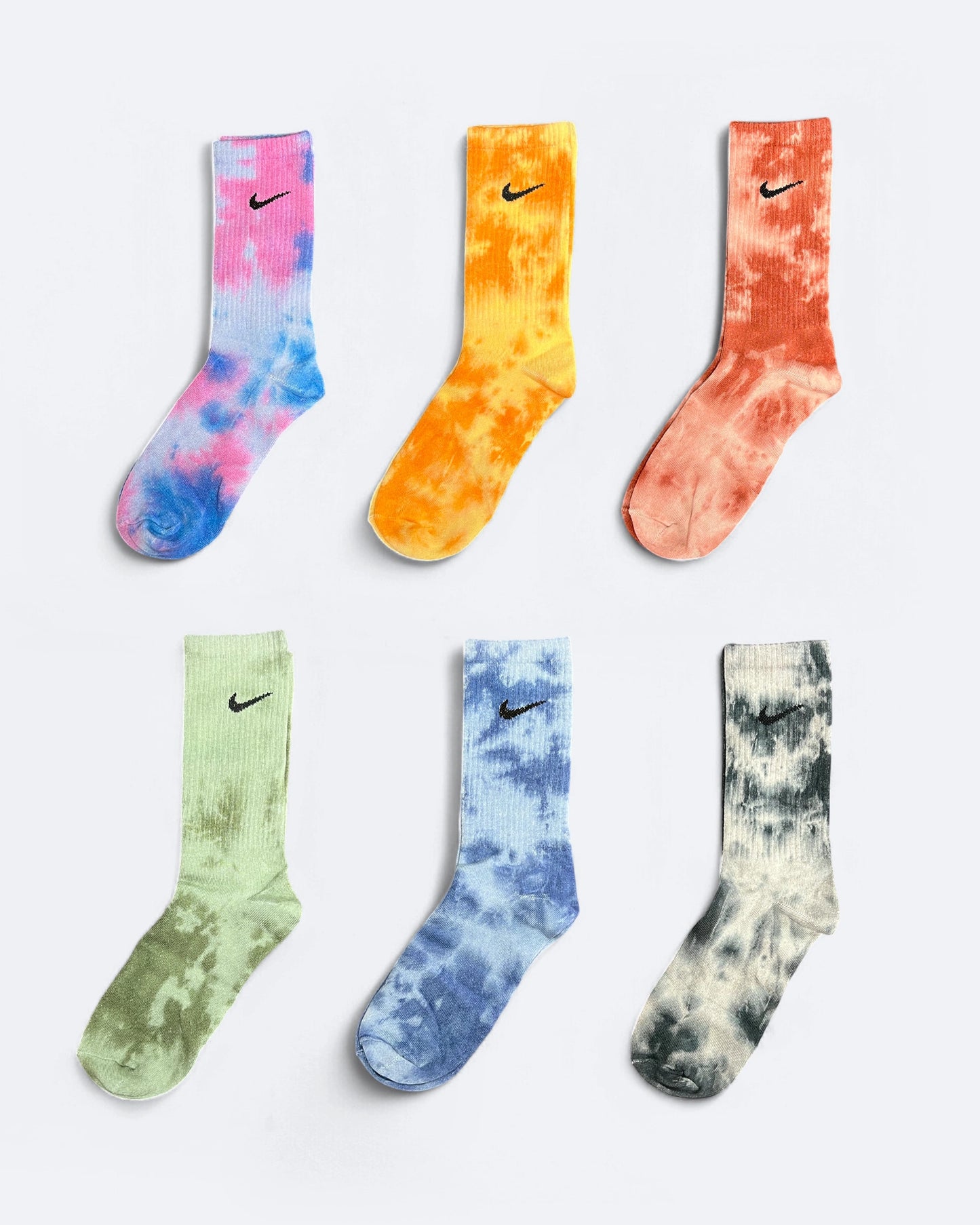 Ponožky Nike - Tie Dye Socks - 6 párov