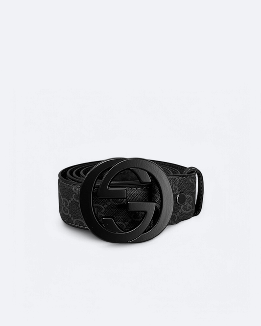 Gucci - GG Pattern Belt - Black