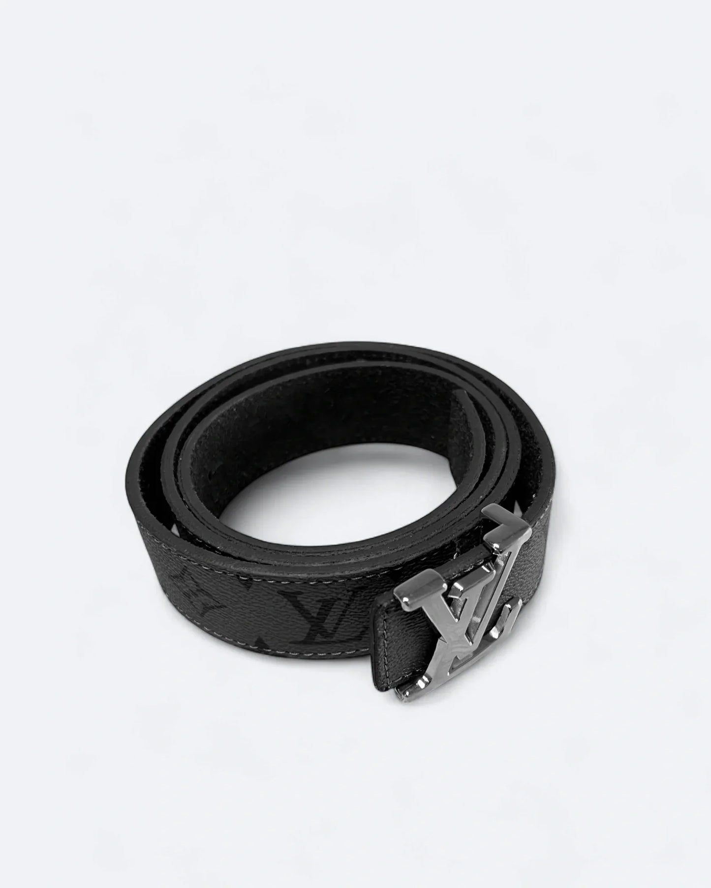 Louis Vuitton - LV Gray Pattern Belt - Silver