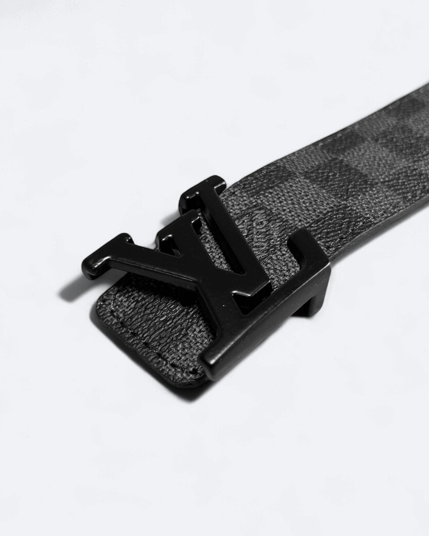 Louis Vuitton - Damier Black Pattern Belt - Black