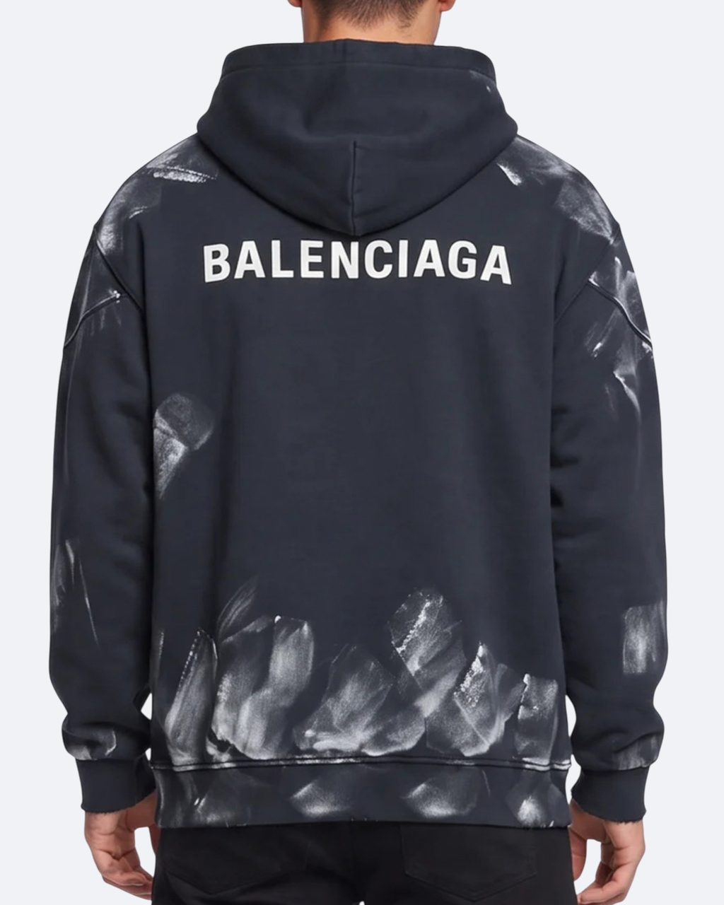 Balenciaga - Brush Marks Hoodie - Navy Blue