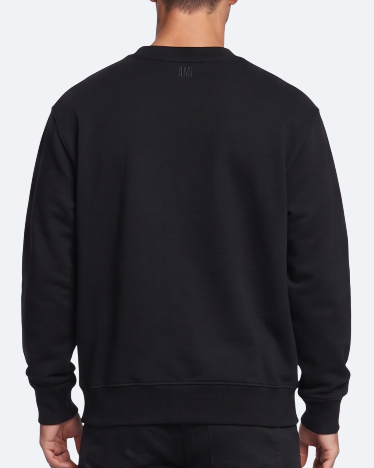 AMI - White Heart Logo Sweatshirt - Black