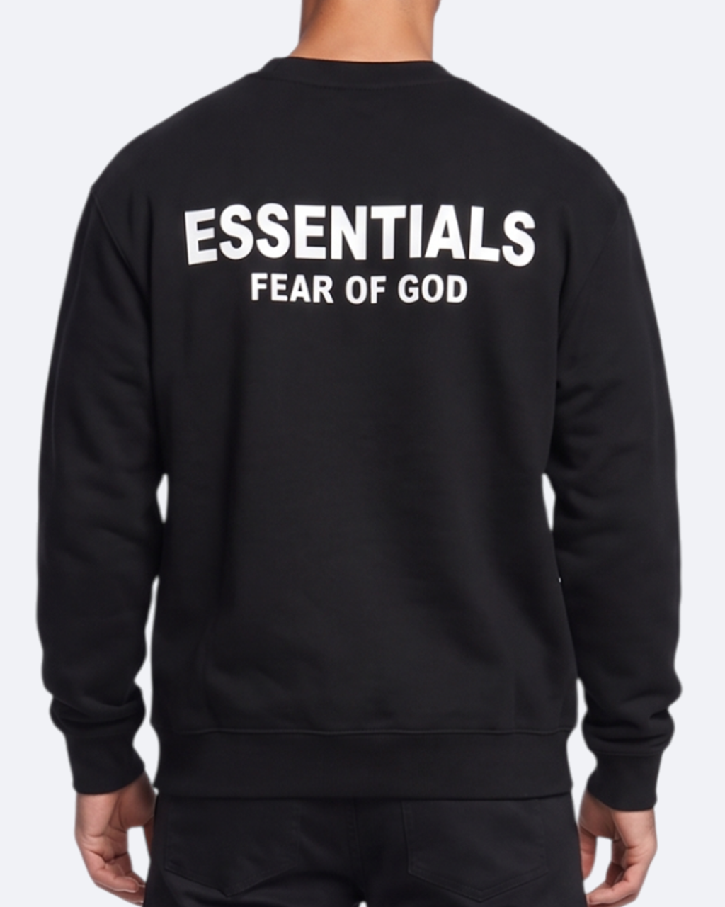 Fear of God - Essentials Rubber Logo Sweatshirt - Black