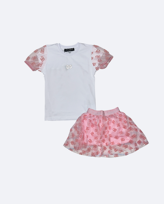 Dolce & Gabbana - Summer Set For Girls - White/Pink
