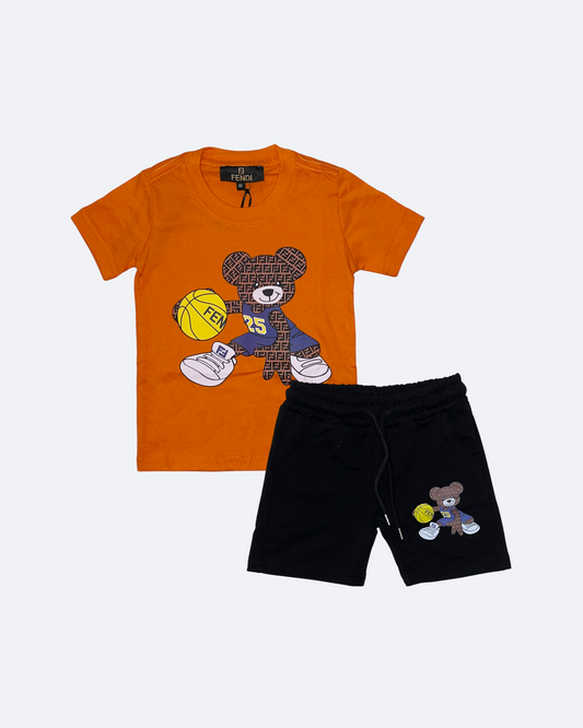 Fendi - Basketball Set For Boy - Orange/Black