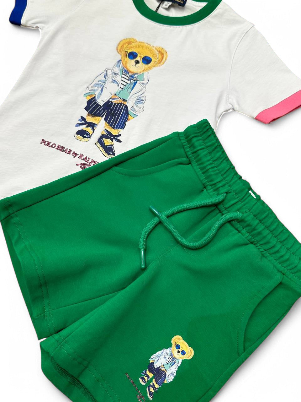 POLO Bear - Set For Girls - White/Green